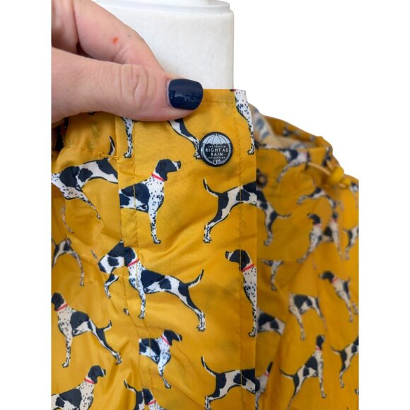 Joules Golightly Printed Waterproof Packaway Dog Print Rain Jacket size 10 - Picture 5 of 7